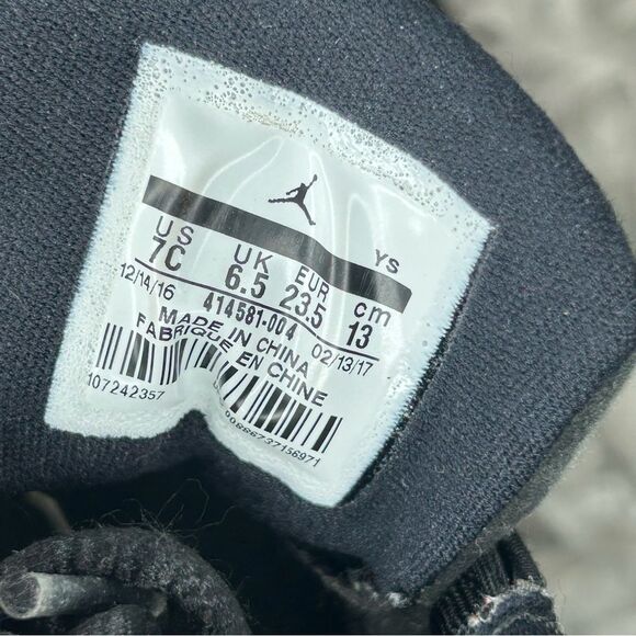 Nike Air Jordan 13 Retro Bred black & red lace up sneakers toddler shoe size 7 - Picture 9 of 10